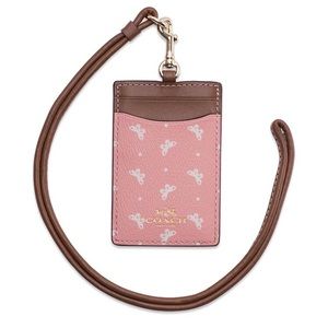 Coach butterfly card lanyard holder